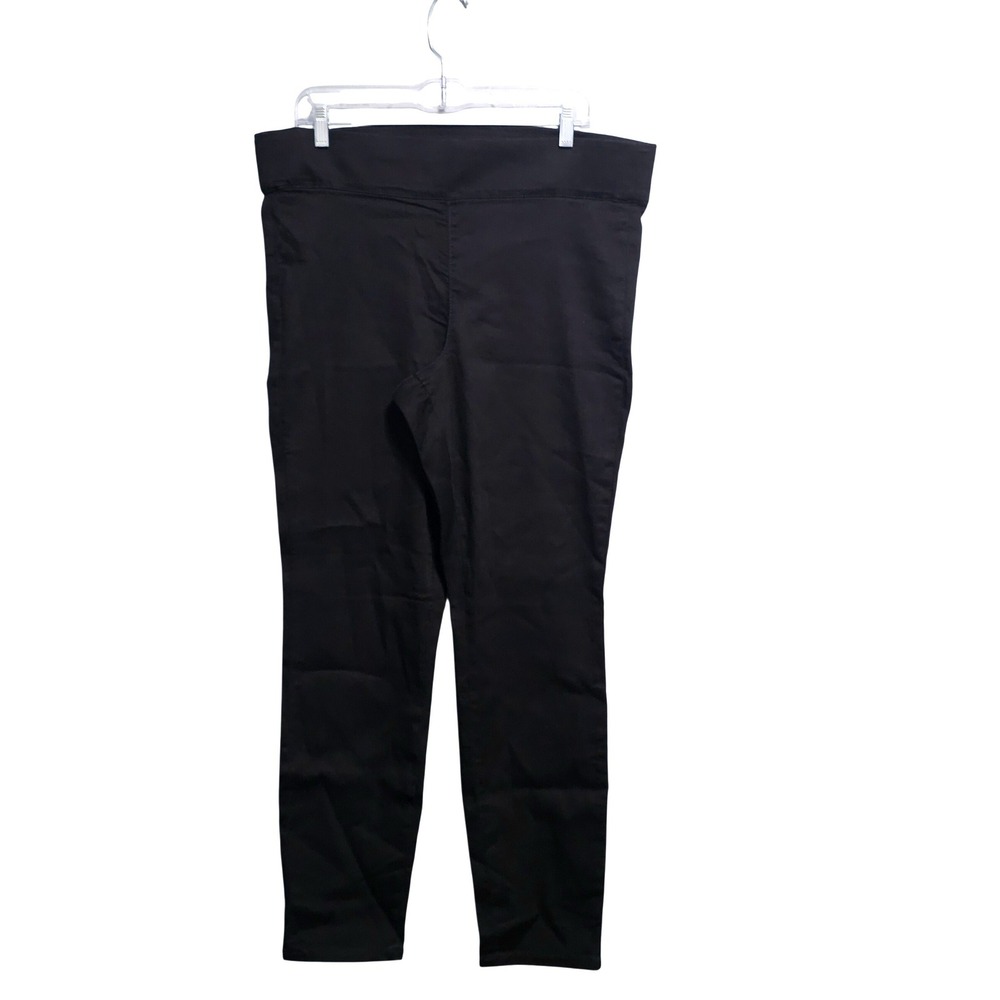 Nine West Jeans Womens Black High Rise Pull On Skinny Pants Size 16